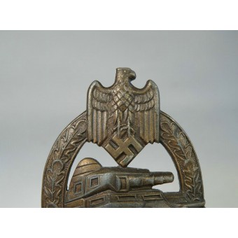 Tanque de Asalto Placa de bronce, Panzerkampfabzeichen. Bronce. COMO.. Espenlaub militaria